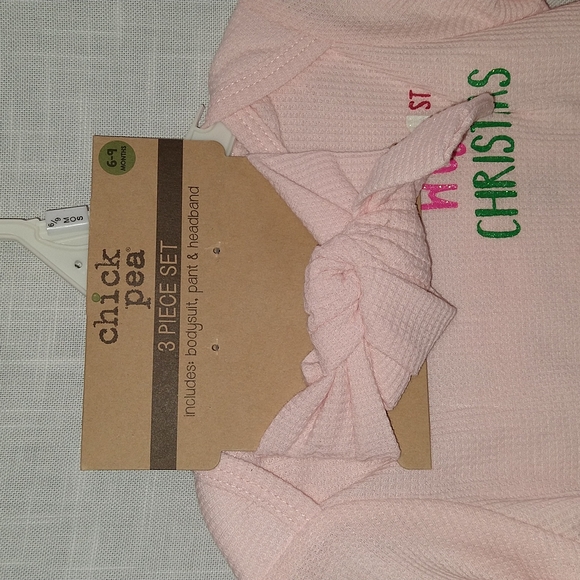 My First Christmas Baby Girl Matching Set Size 0-3 months - Picture 3 of 15